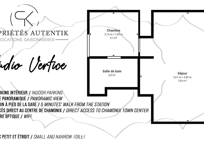 Apartment Vertice - Center Mont-blanc View